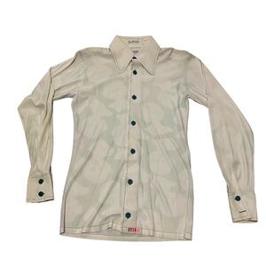 Vintage Bon Homme 70's Disco Button Up Shirt SZ Small (Marilyn Monroe?)
